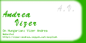 andrea vizer business card